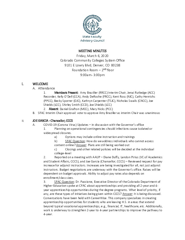 2020-03-06 SFAC Approved Minutes PDF