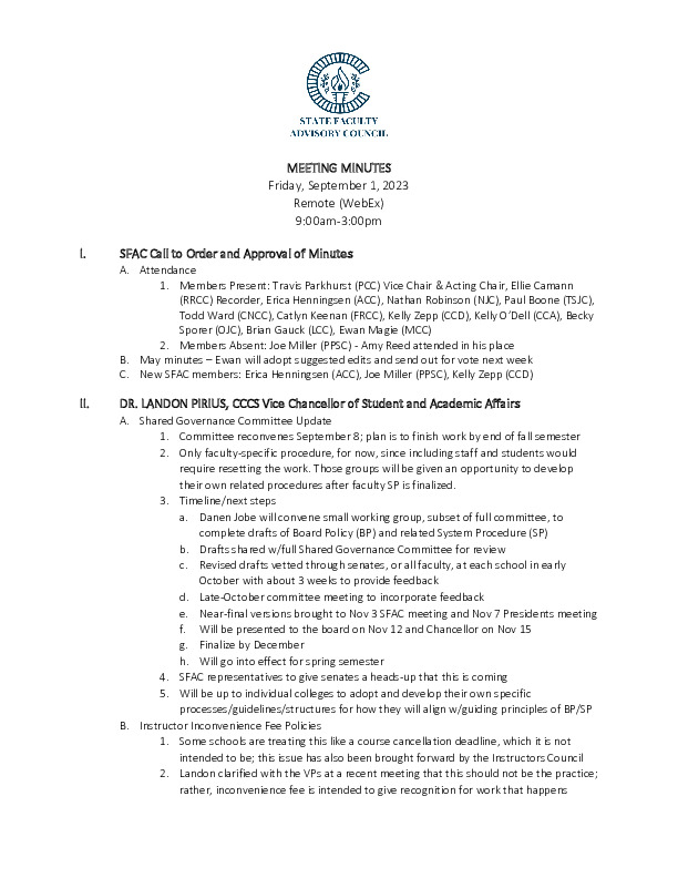 2023-09-01 SFAC Minutes PDF