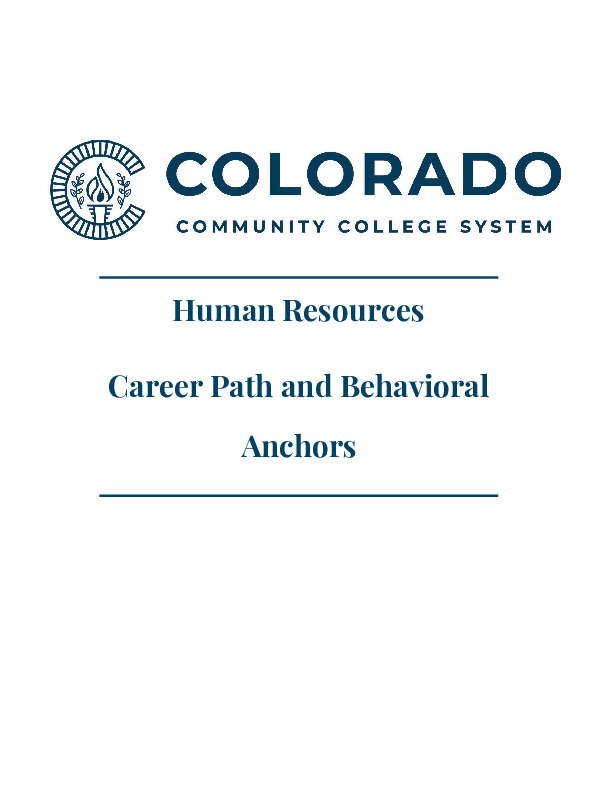 Human Resources Career Path and Behavioral Anchoring PDF