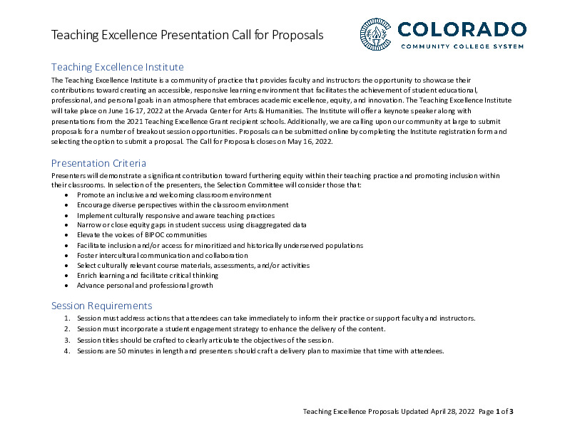 Teaching Excellence Presentation Criteria 4.28.22 PDF