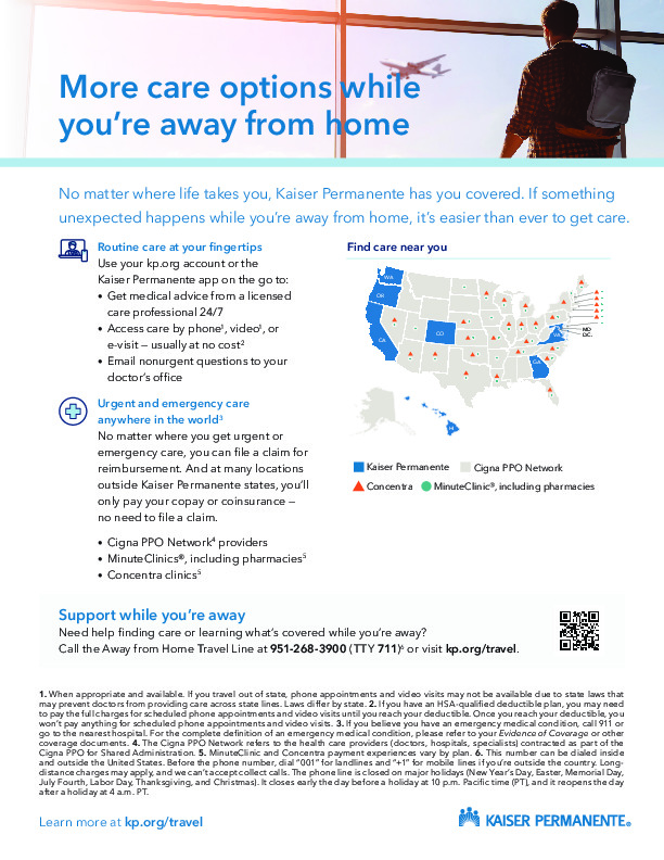 KP Cigna Care Away From Home Flyer PDF
