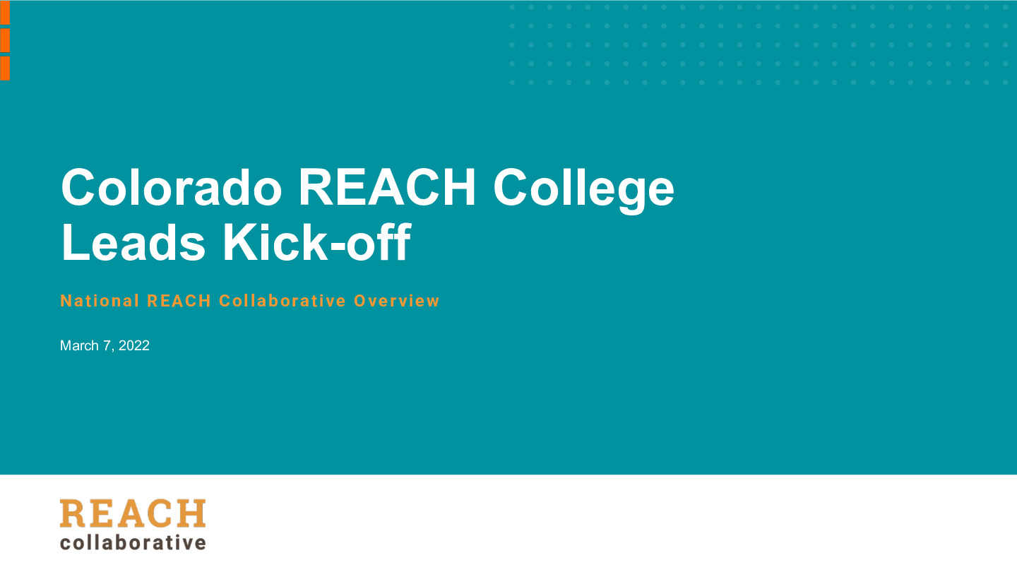 REACH CO Kickoff PDF
